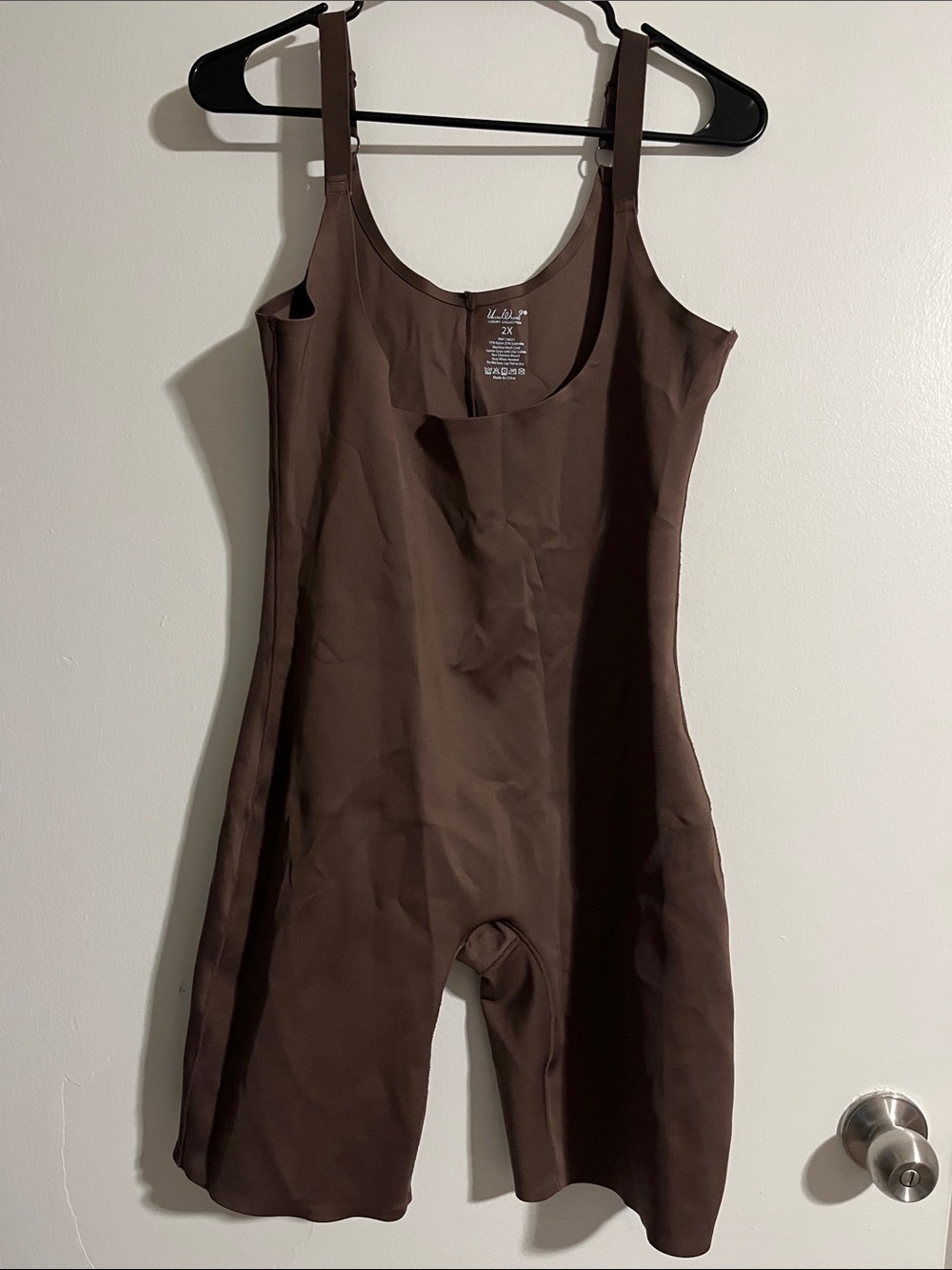 Sleek Brown Full-Body Shapewear Bodysuit